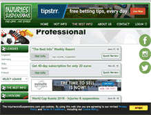 Tablet Screenshot of injuriesandsuspensions.com
